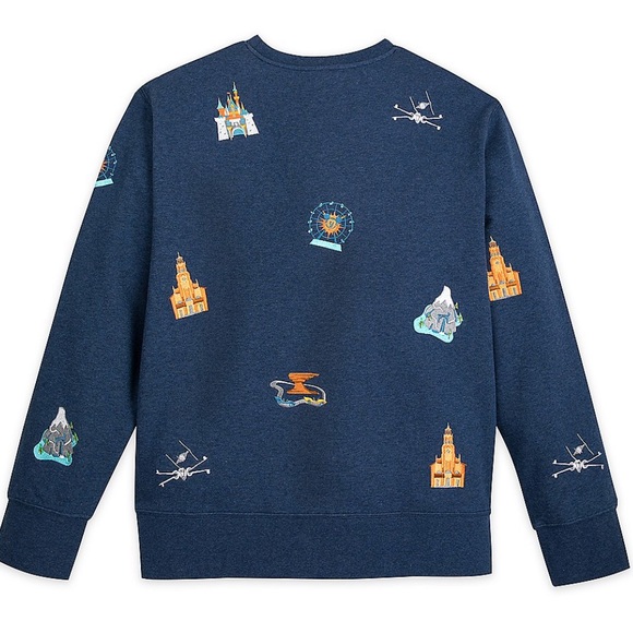 Disney | Sweaters | Disneyland Embroidered Icons Pullover Sweatshirt | Poshmark